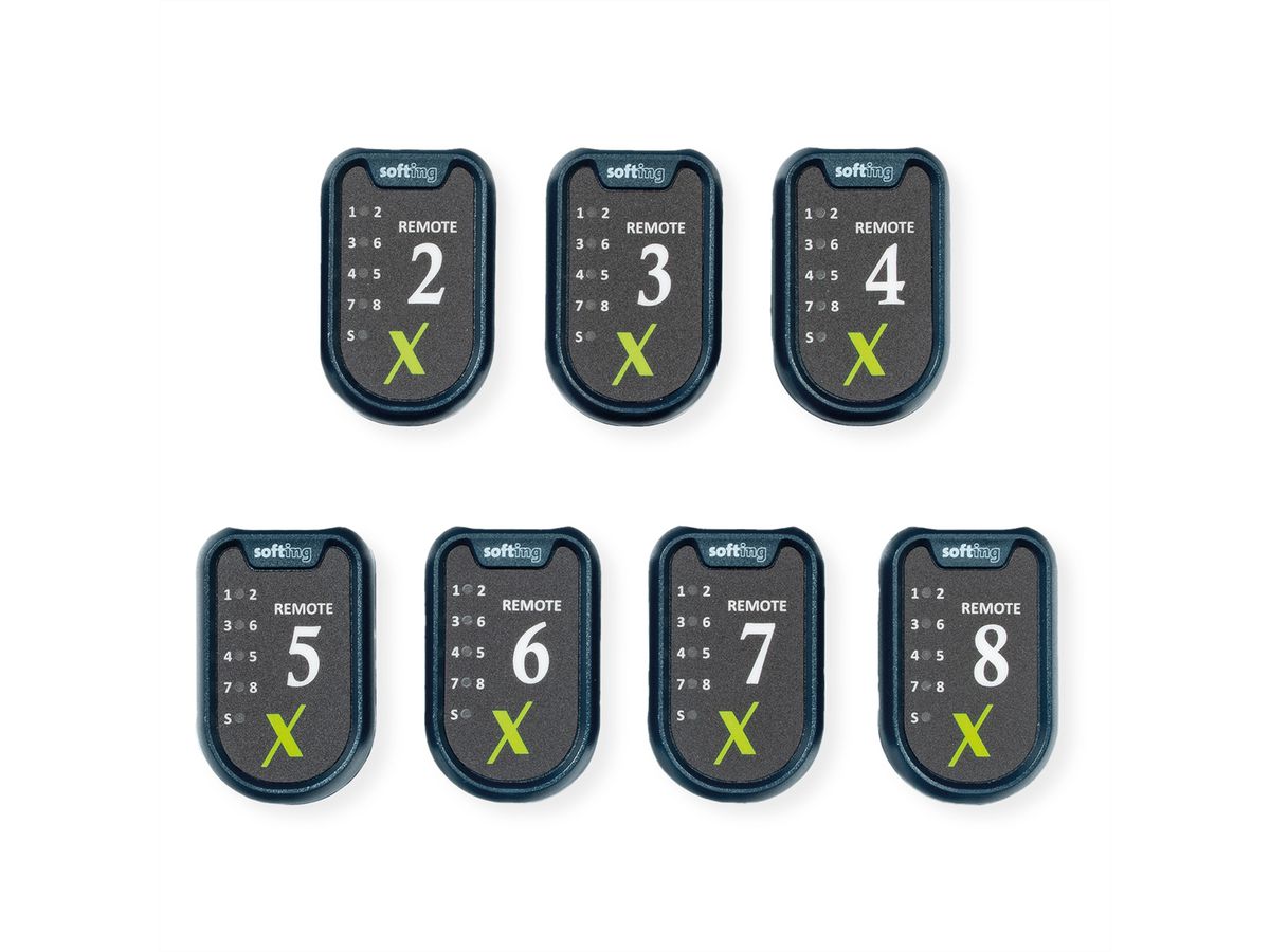 SOFTING Smart Remotes für LinkXpert, Set mit 7 Stück (#2 - #8)