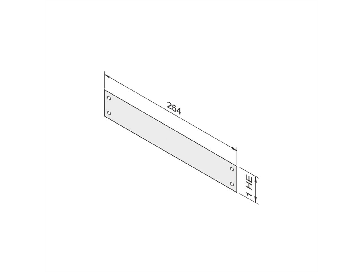 SCHROFF 10"-Frontplatten - BLINDPLATTE 10"