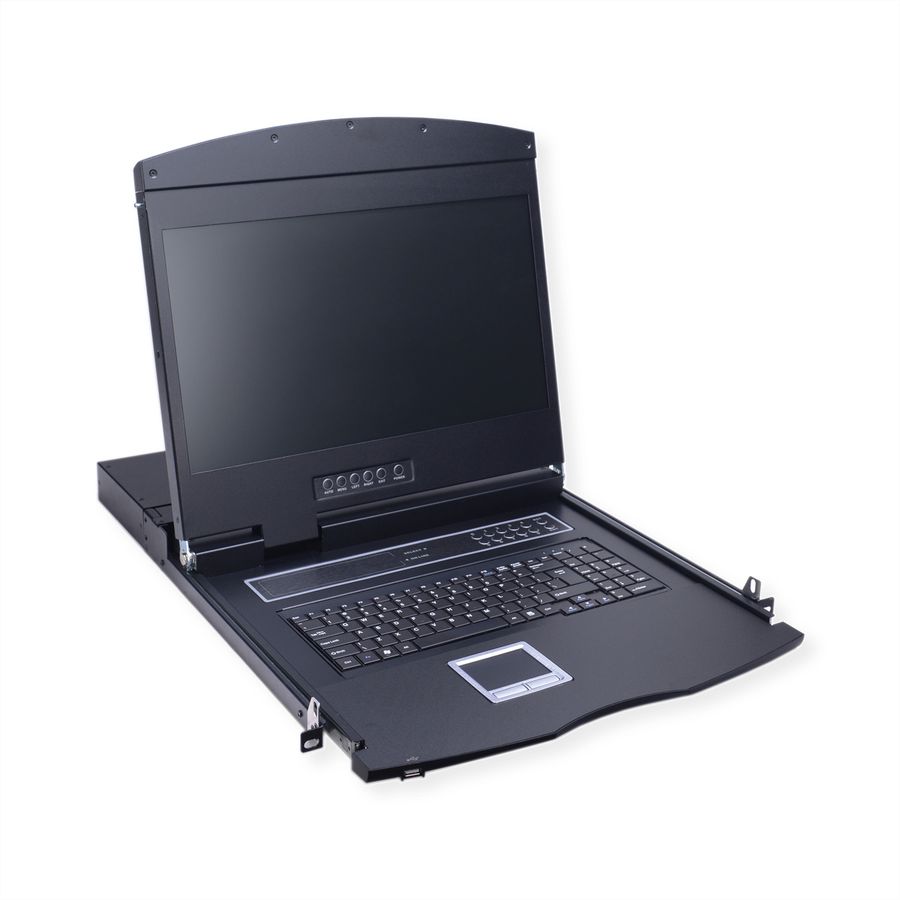 VALUE 19-Zoll-KVM-Konsole, 48 cm (19") TFT (16:9), VGA, USB, CH-Layout