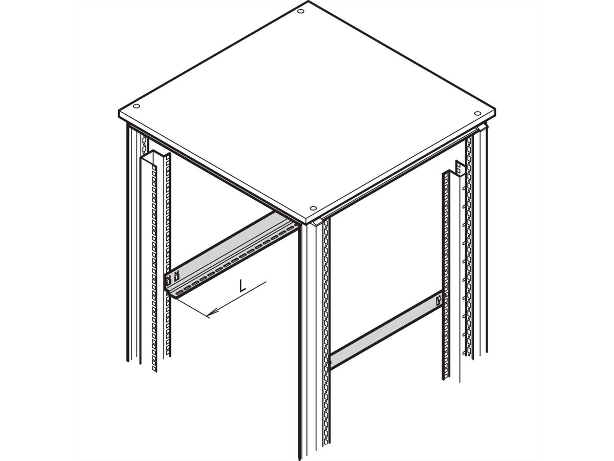 SCHROFF Gleitschiene 25 kg - GLEITSCHIENEN SATZ 600T 10ST