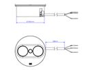 BACHMANN TWIST 2 1xCEE7/3 1xUSB A/C 22W 2,0m AEH Edelstahl-Optik rund