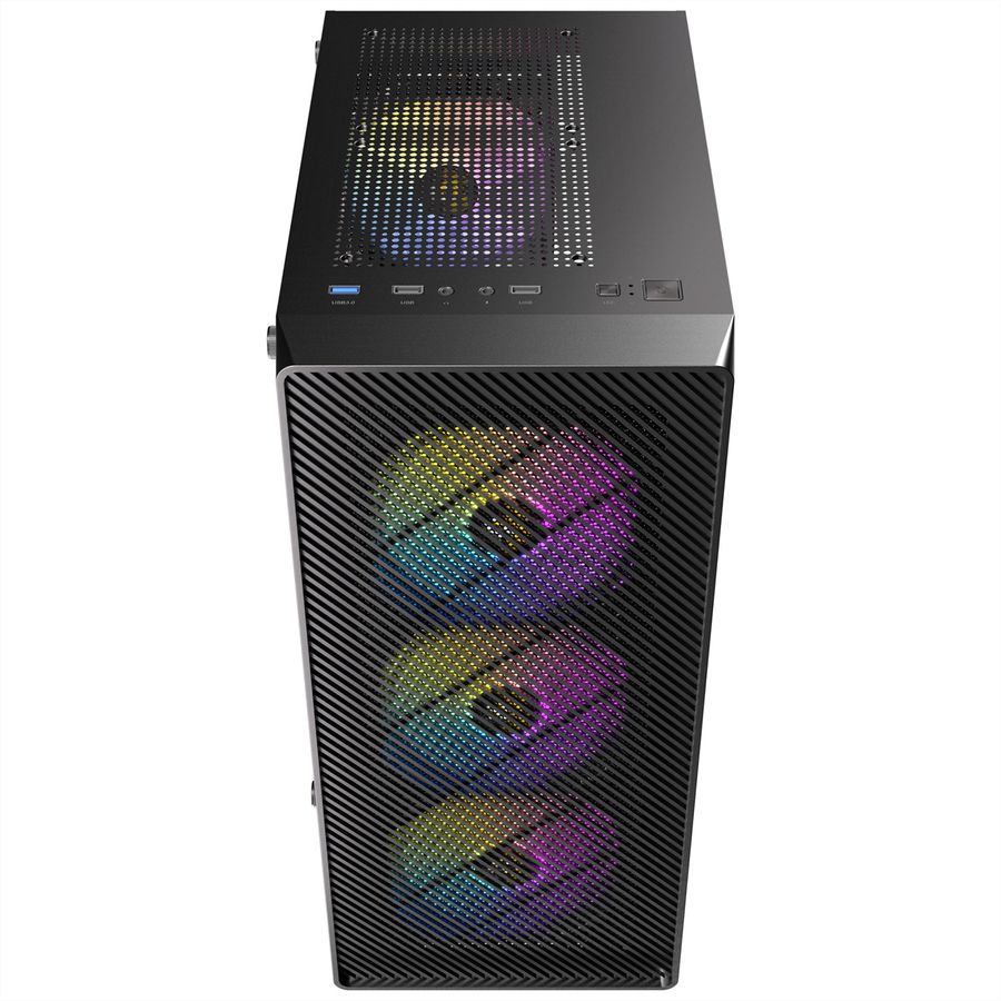 ANTEC AX26 RGB Elite PC Gehäuse Midi Tower Gaming ATX, schwarz