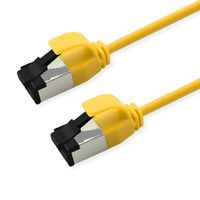 ROLINE S/FTP-(PiMF-) Patchkabel Cat.8 (Class I), Slim, LSOH, PoE, gelb, 2 m