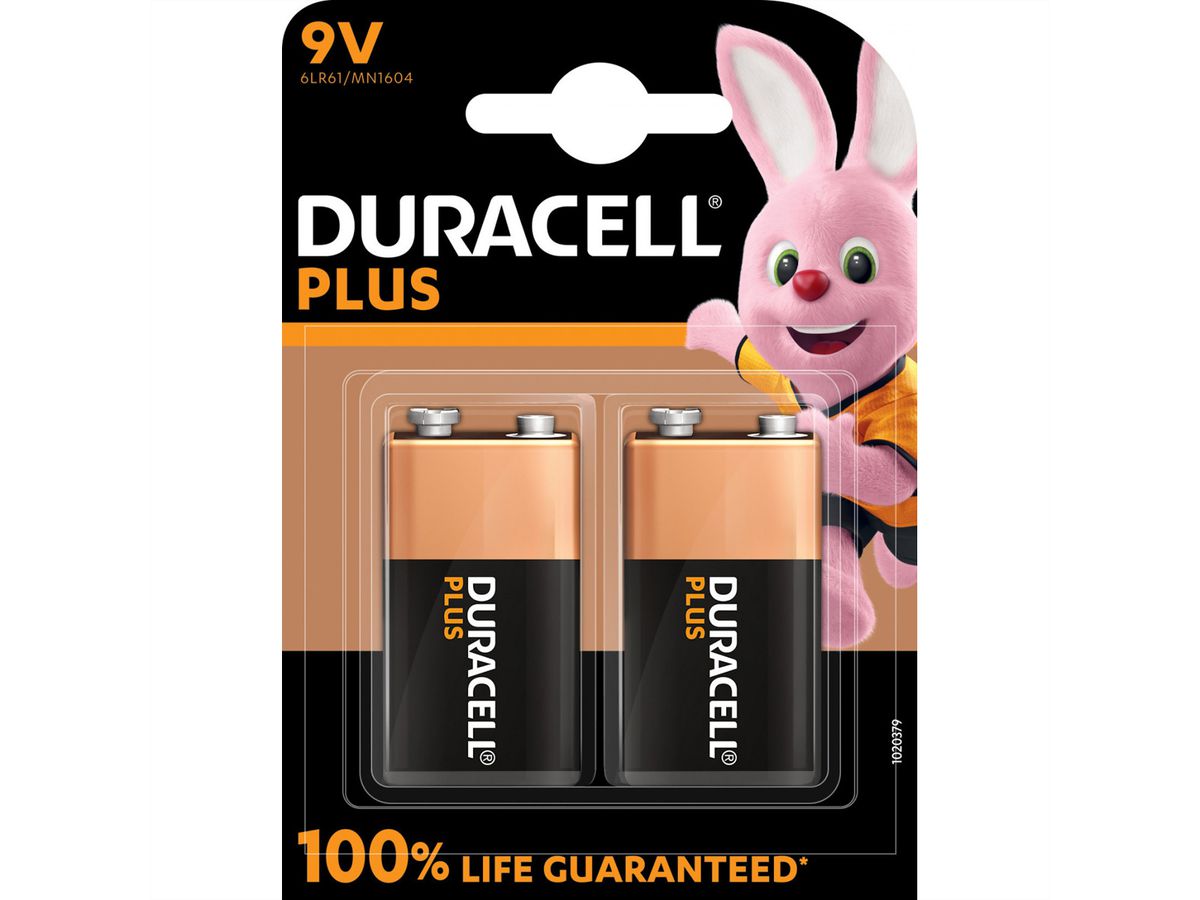 DURACELL Ultra Power, 9V (6LR61), 2er Pack