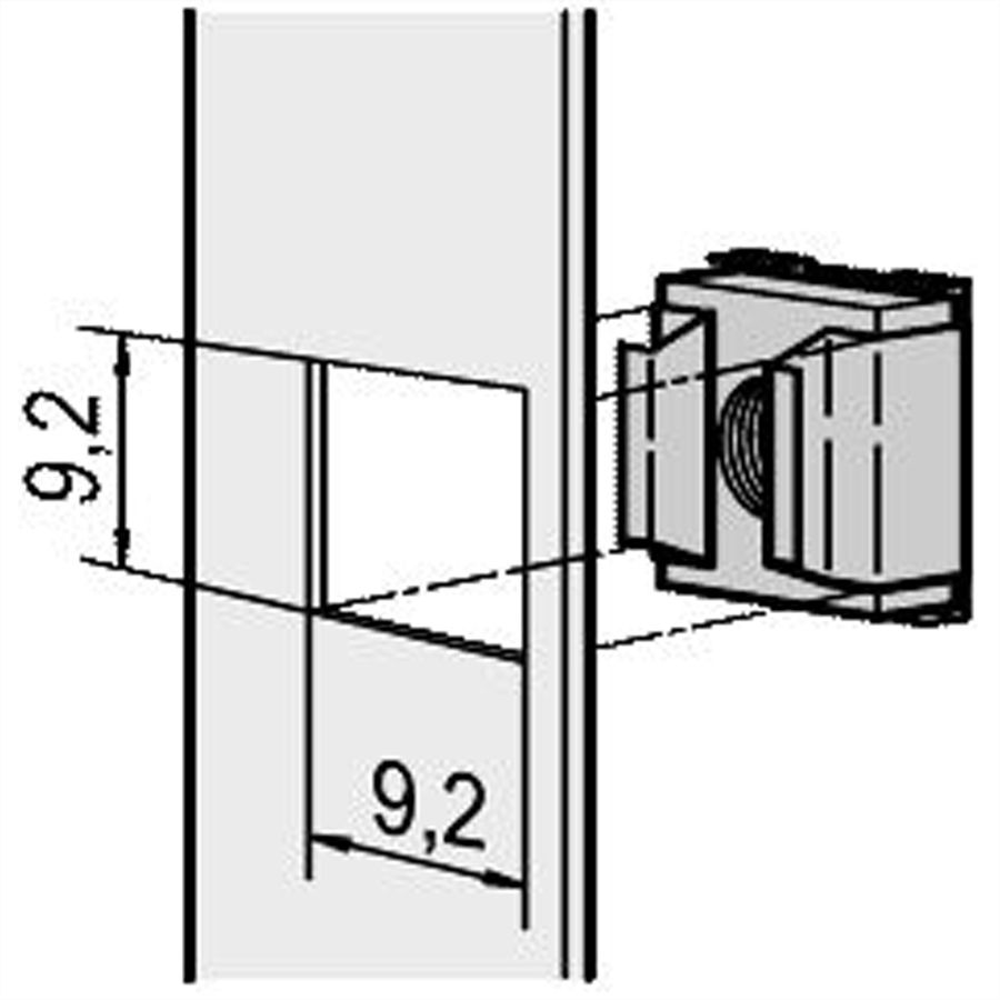 SCHROFF Käfigmutter M4 - NTS KAEFIGMUTTERN M4 100STK