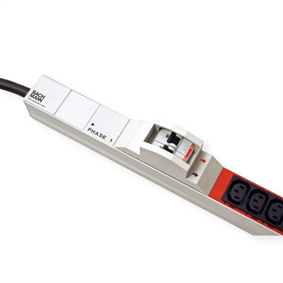 BACHMANN IT PDU ALU 1HE 24xC13 6xC19 3x2LS CEE 3x32A rot