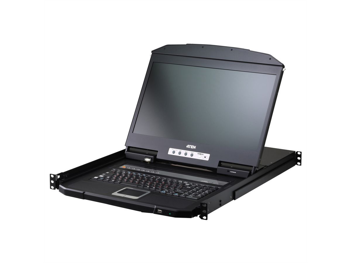 ATEN CL3708iNW Konsole D WideSreen FHD über IP Switch 8 Port USB HDMI, DE-Layout