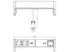 BACHMANN DESK2 2xSchutzkontakt USB C, USB Charger 60W 1xABD 0,2m GST18 weiss