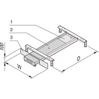 SCHROFF Kippschutz ausziehbar - KIPPSCHUTZ 600B 900T RAL7021