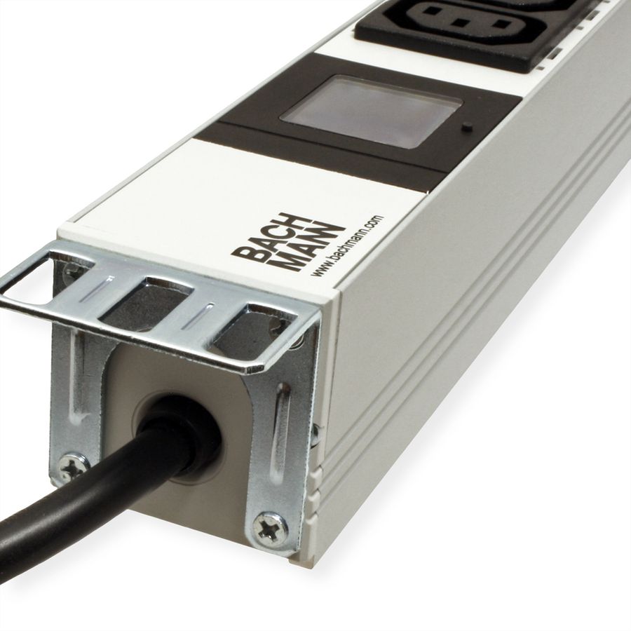 BACHMANN BN0500 Local Metered 19"ALU 1HE 6xC13 2xC19, L:3m SPD 3G2,5mm² CEE16A