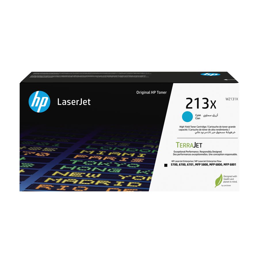 HP 213X Cyan Original LaserJet-Tonerkartusche mit hoher Reichweite