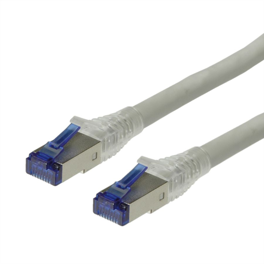 ROLINE Patchkabel Cat.6A (Class EA) S/FTP (PiMF), Massivdraht, grau, 30 m