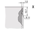 SCHROFF Frontplatten für D-Sub Steckverbinder - TEILFRPL.3HE 4TE 2X 9POL.EMC