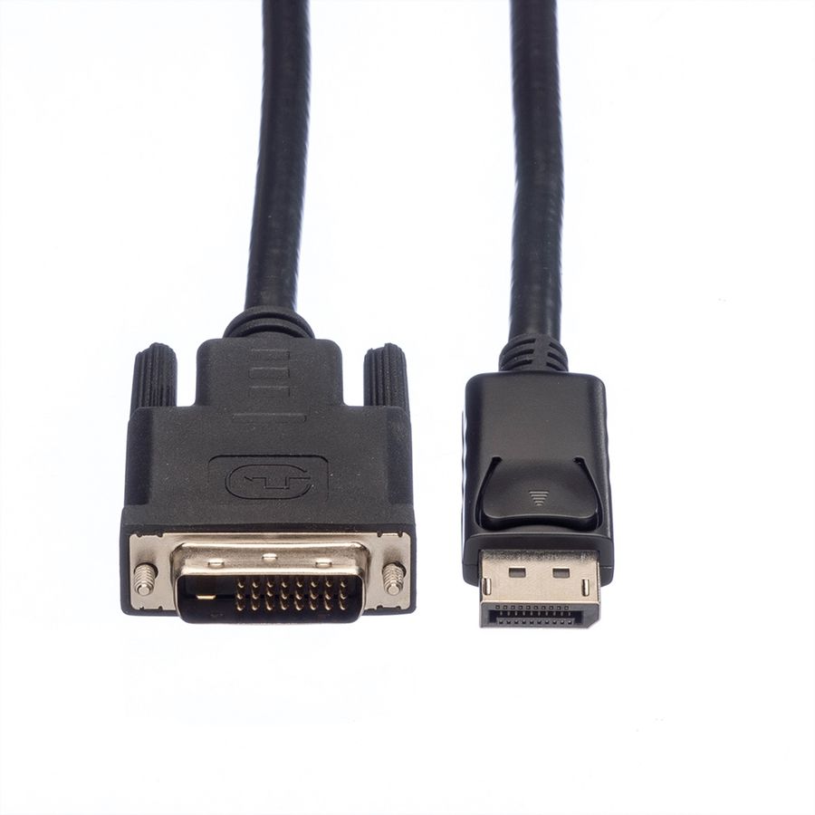 ROLINE DisplayPort Kabel DP ST - DVI ST, LSOH, schwarz, 2 m