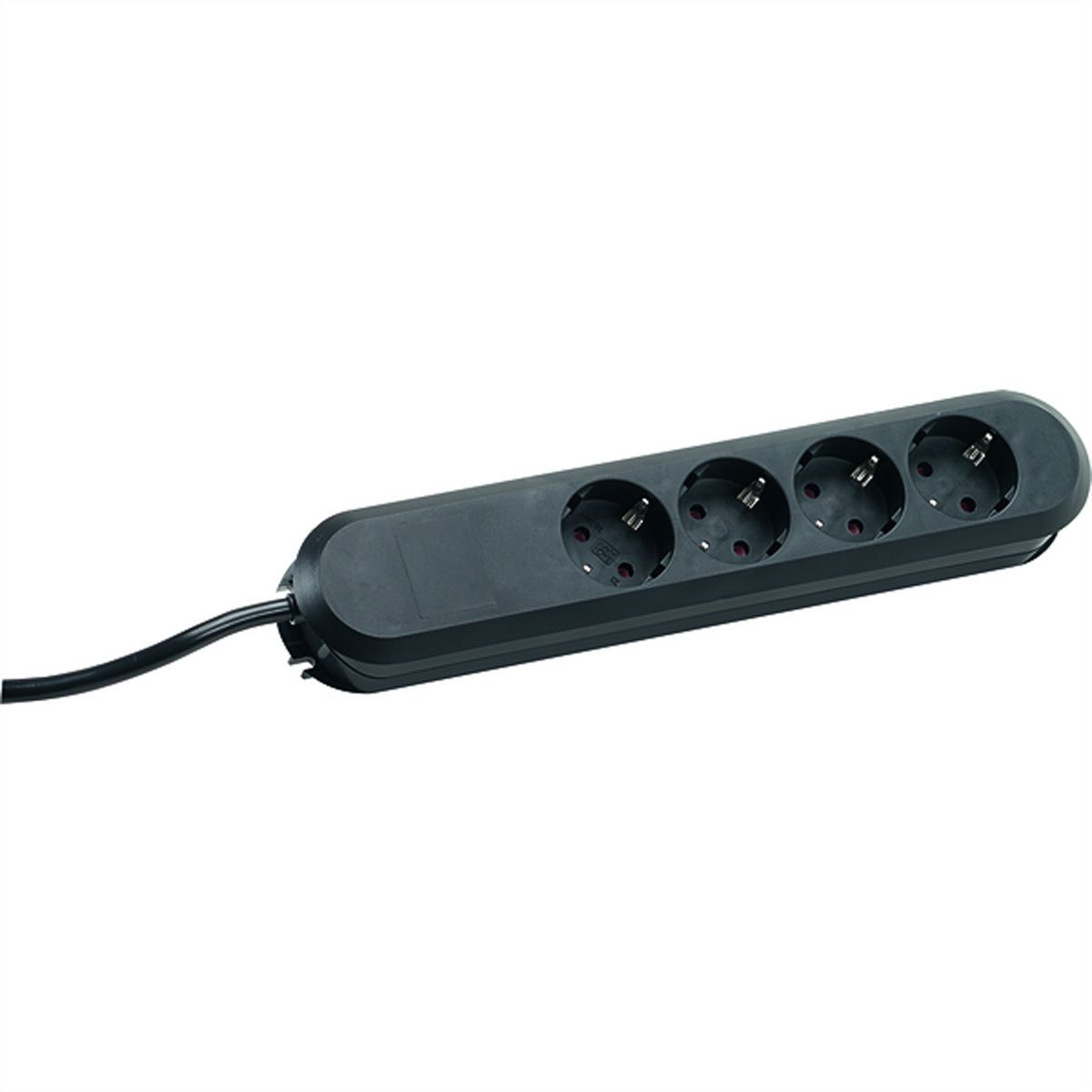 BACHMANN SMART Steckdosenleiste 4x CEE7/3 schwarz, Strom 1,5m CEE7/7