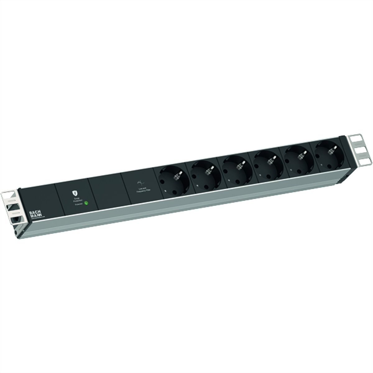 BACHMANN 19" 1HE VM 6xCEE7/3 1xGVS-Plus 2,0m CEE7/7