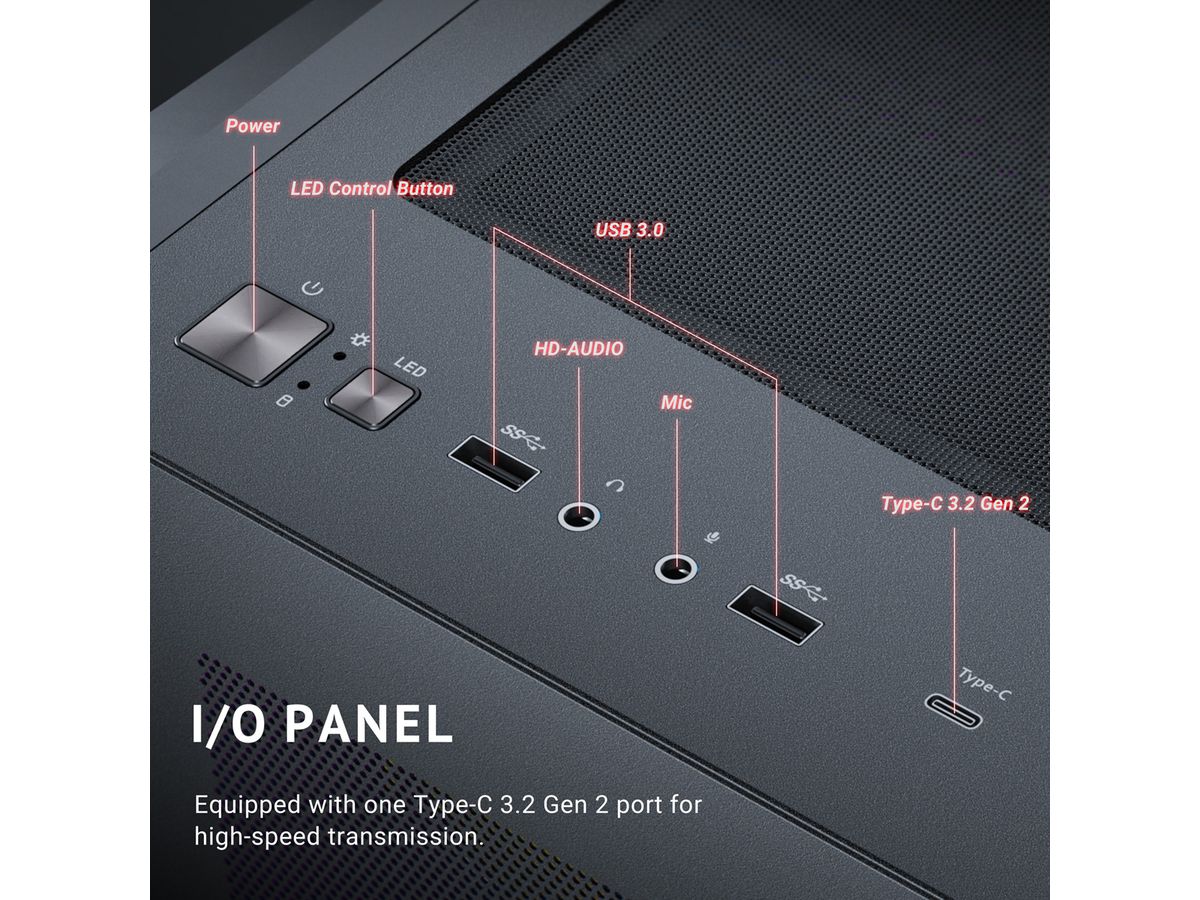 ANTEC Constellation C5 ARGB PC Gehäuse Midi Tower ATX, schwarz