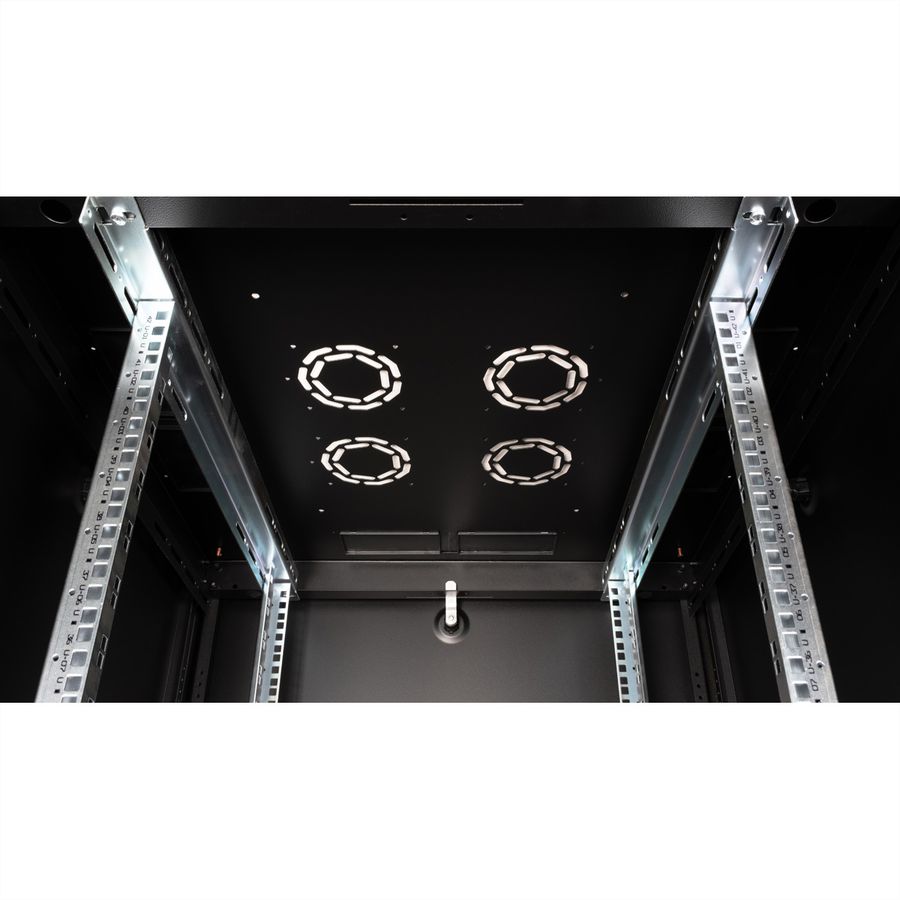 ROLINE 19-Zoll Netzwerkschrank Basic 42HE, 800x800 BxT Glastür schwarz
