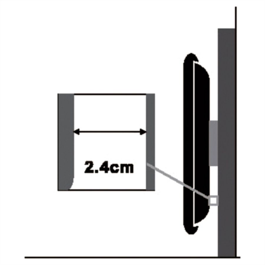 VALUE TV-Monitorwandhalterung, fest, 32-60 Zoll, bis 80 kg