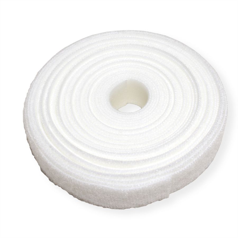 VELCRO® ONE-WRAP® Klettbandstreifen 20mm, unperforiert auf Rolle, weiß, 25 m