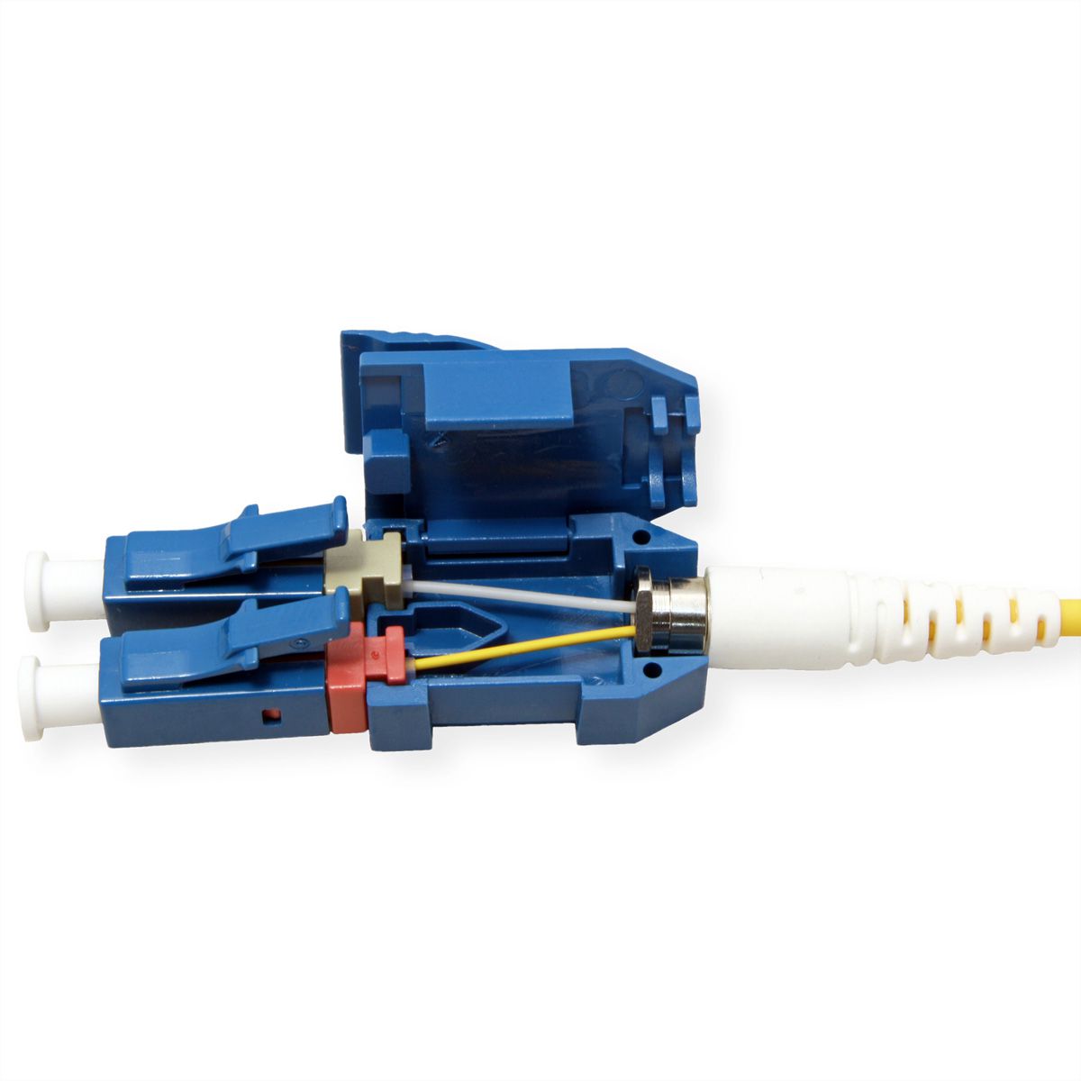 ROLINE LWL-Kabel duplex 9/125µm OS2, LC/LC, LSOH, UNIBOOT, Slim, gelb, 1 m