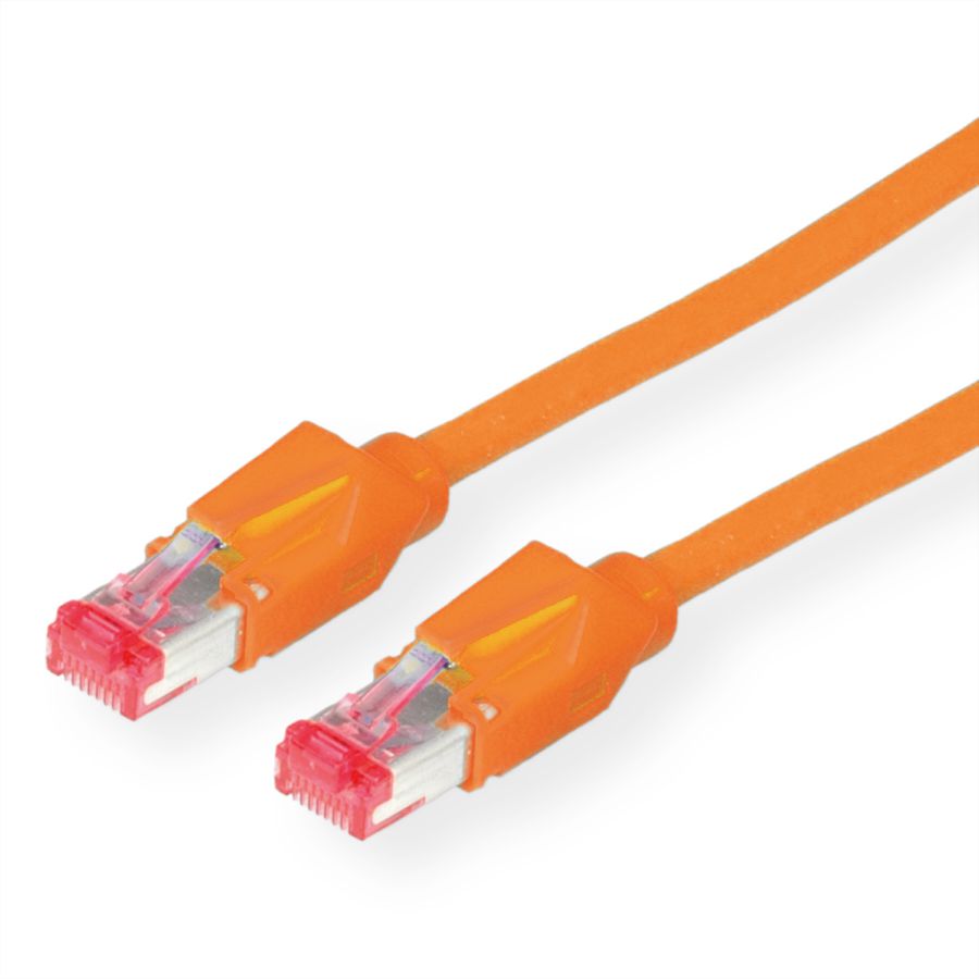 DÄTWYLER Patchkabel Cat.6 (Class E) S/FTP, CU 7702 flex LSOH, Hirose TM21, orange, 7 m