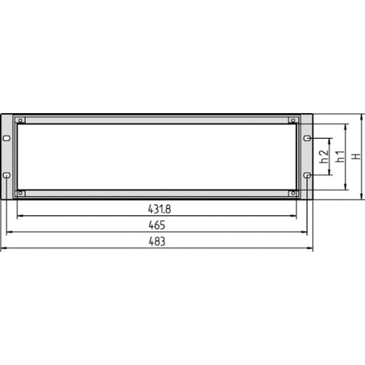 SCHROFF 19"-Einschub - INPAC GEHAEUSE 3HE 254,5T