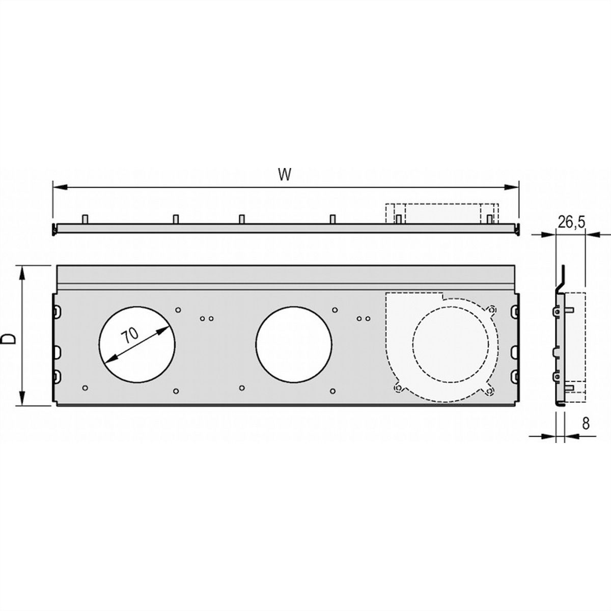 SCHROFF Radiallüftereinheit für ratiopacPRO air - LUEFTERWANNE 28TE 160T KPL.