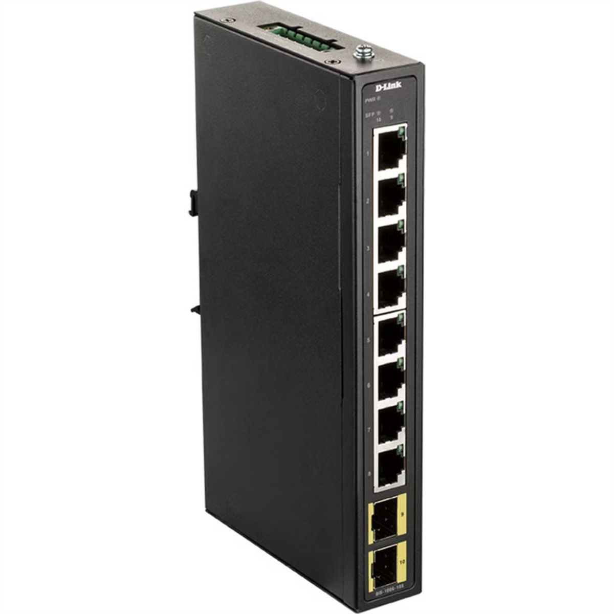 D-Link DIS-100G-10S Gigabit Switch Industrial 8Port RJ45 2x 100/1000M SFP