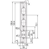 SCHROFF Frontplatten für D-Sub Steckverbinder - TEILFRONTPL.3HE 4TE 3X9 DC
