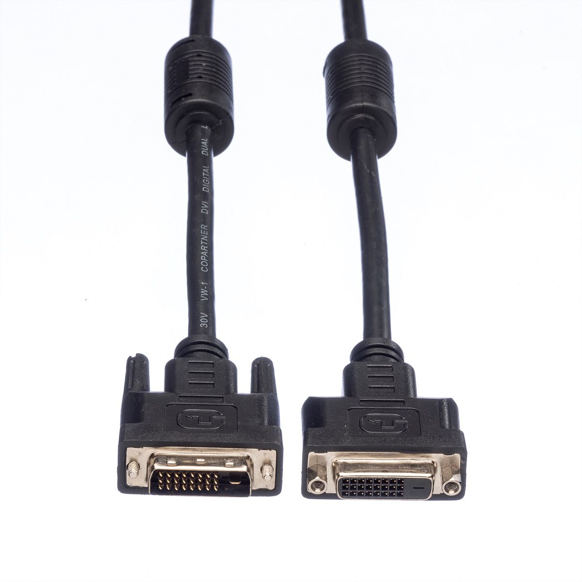 VALUE Verlängerungskabel DVI, DVI ST-BU, (24+1) dual link, 2 m