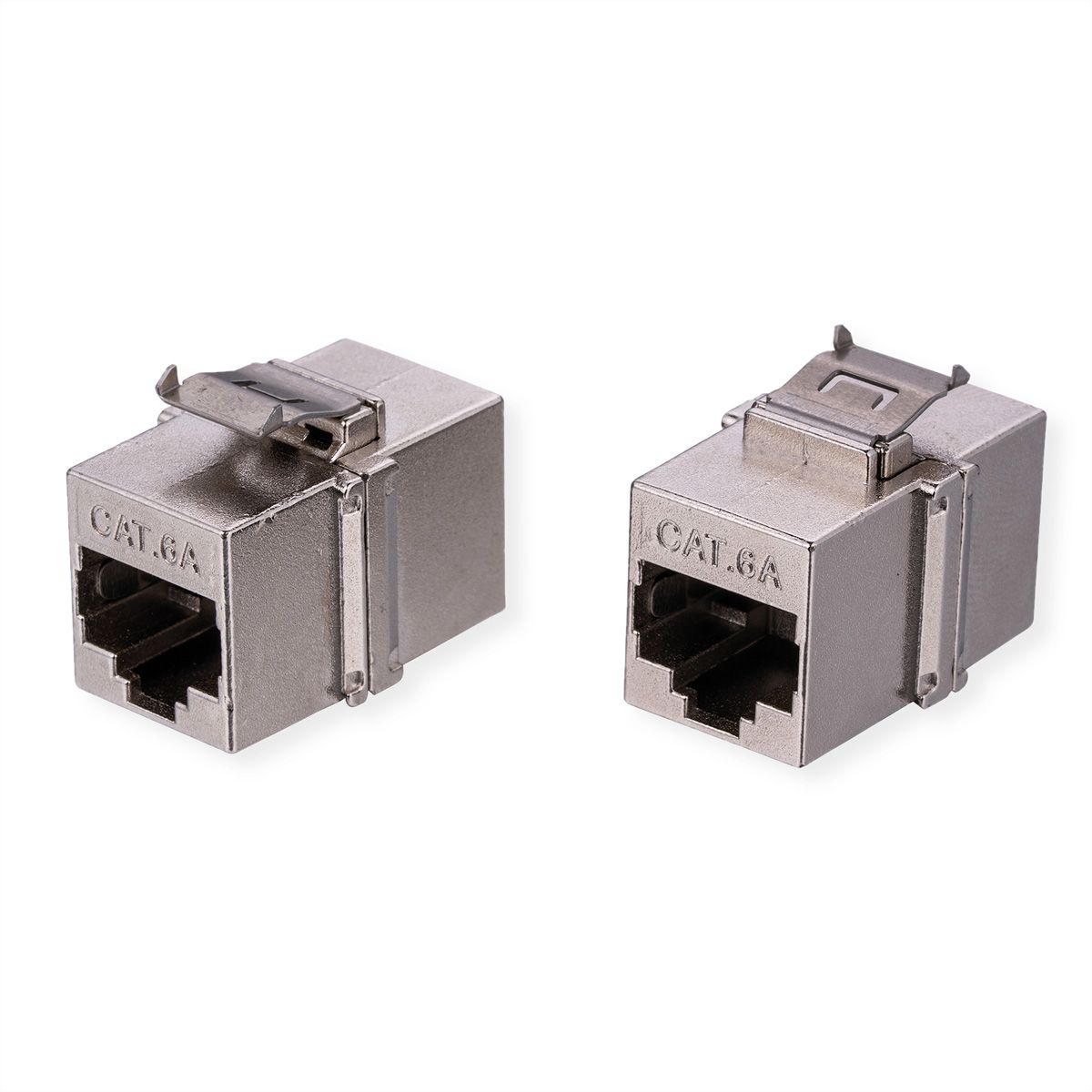 VALUE RJ-45 Kupplung, Keystone, geschirmt, Cat.6A (Class EA), kurze Ausführung, silberfarben