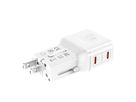 VALUE USB Reise-Charger mit Euro-Flach-/UK-/US-Stecker , 2x USB-C-Anschlüsse, 45 W