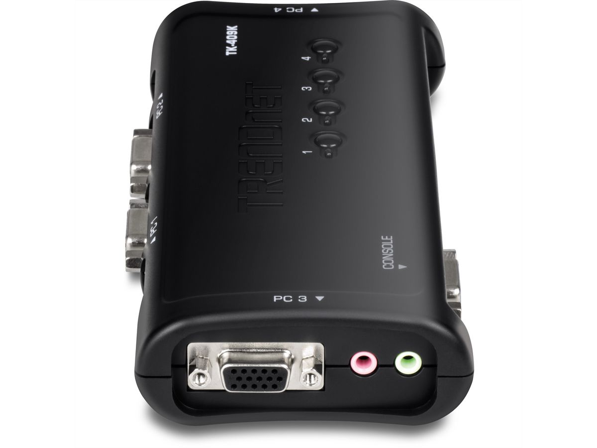 TRENDnet TK-409K KVM Switch 4-Port USB Kit mit Audio