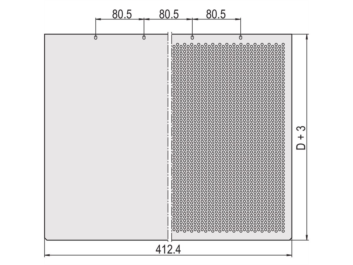 SCHROFF Abdeckbleche - ABDECKBLECH 460T GESCHLOSSEN