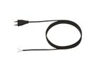 BACHMANN Zuleitung 2x0,75 2m schwarz, H03VVH2-F Eurostecker einzelnverpackt
