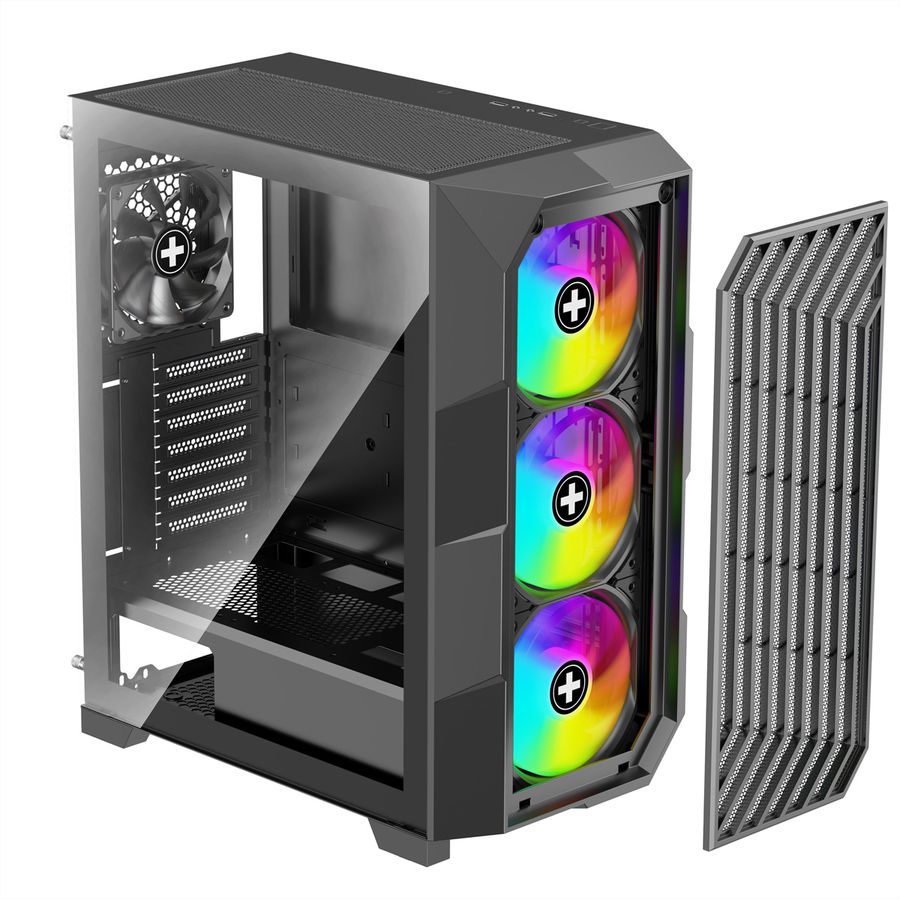 XILENCE Xilent Breeze II ATX PC-Gehäuse schwarz, X812.ARGB Gaming ATX PC Case