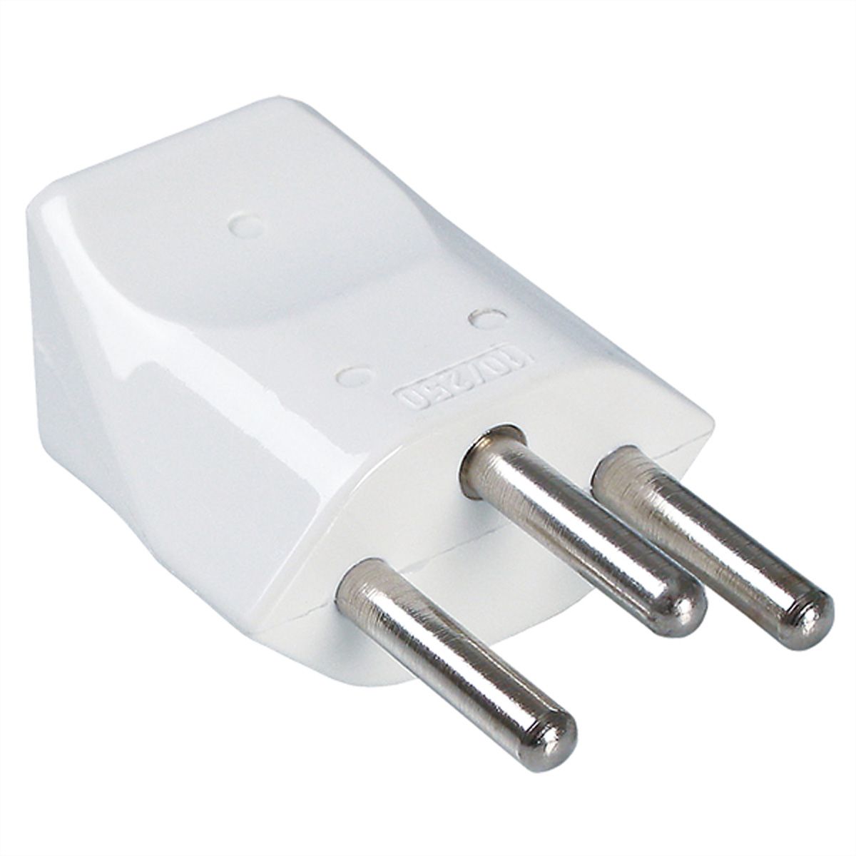 BACHMANN Schutzkontaktstecker, Schweiz CH 10A / 250V weiß