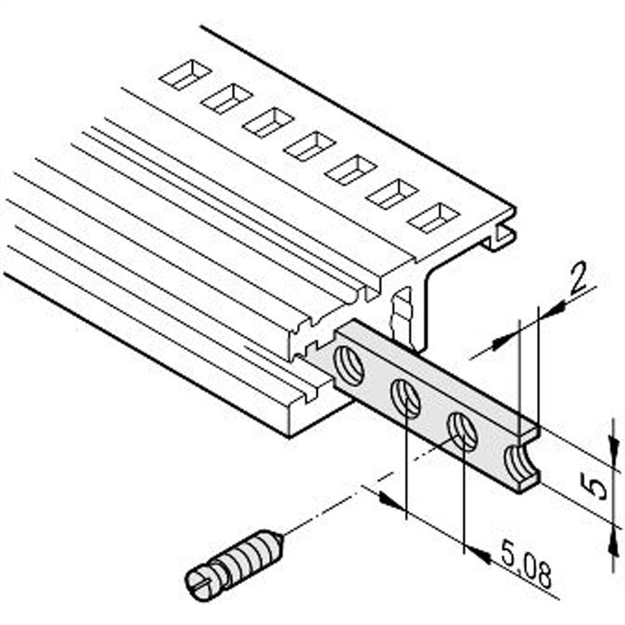 SCHROFF Gewindestreifen - GEWINDESTREIFEN 84TE M3
