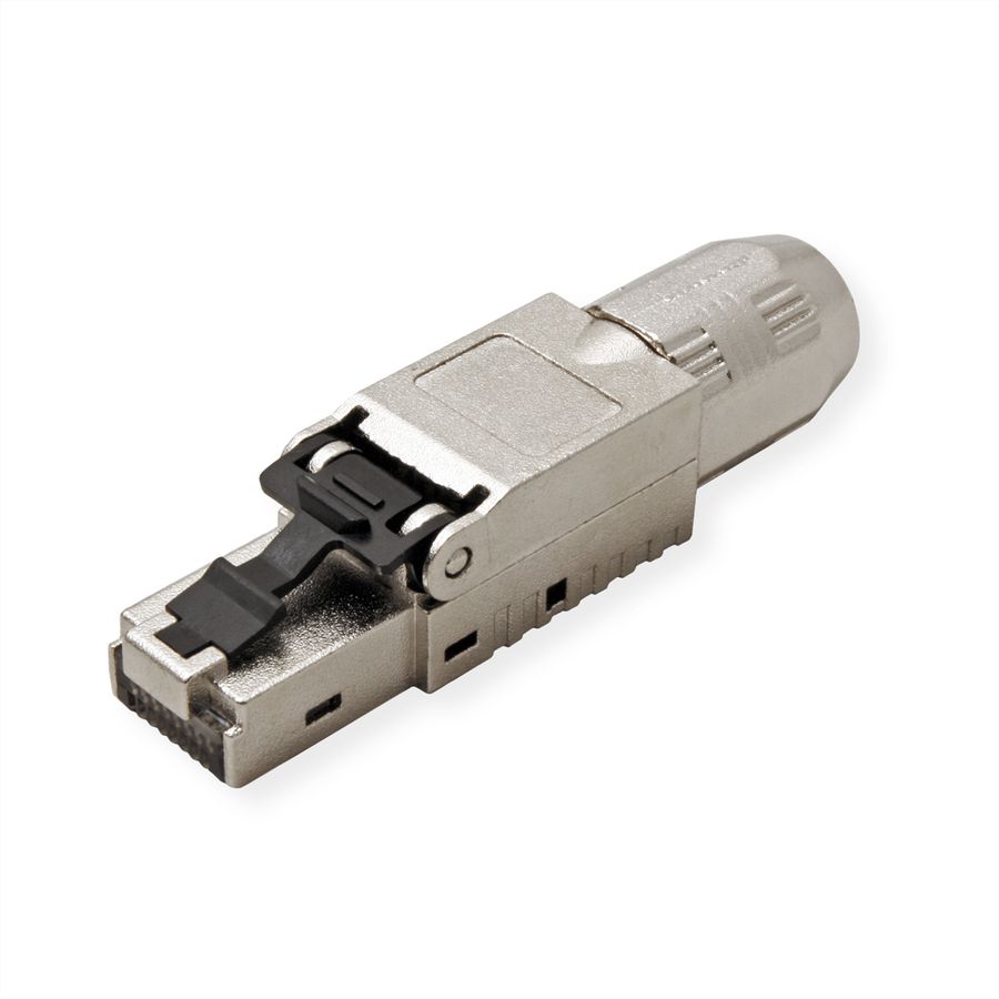 ROLINE feldkonfektionierbarer RJ-45 Stecker Cat.6A (Class EA), STP, silberfarben