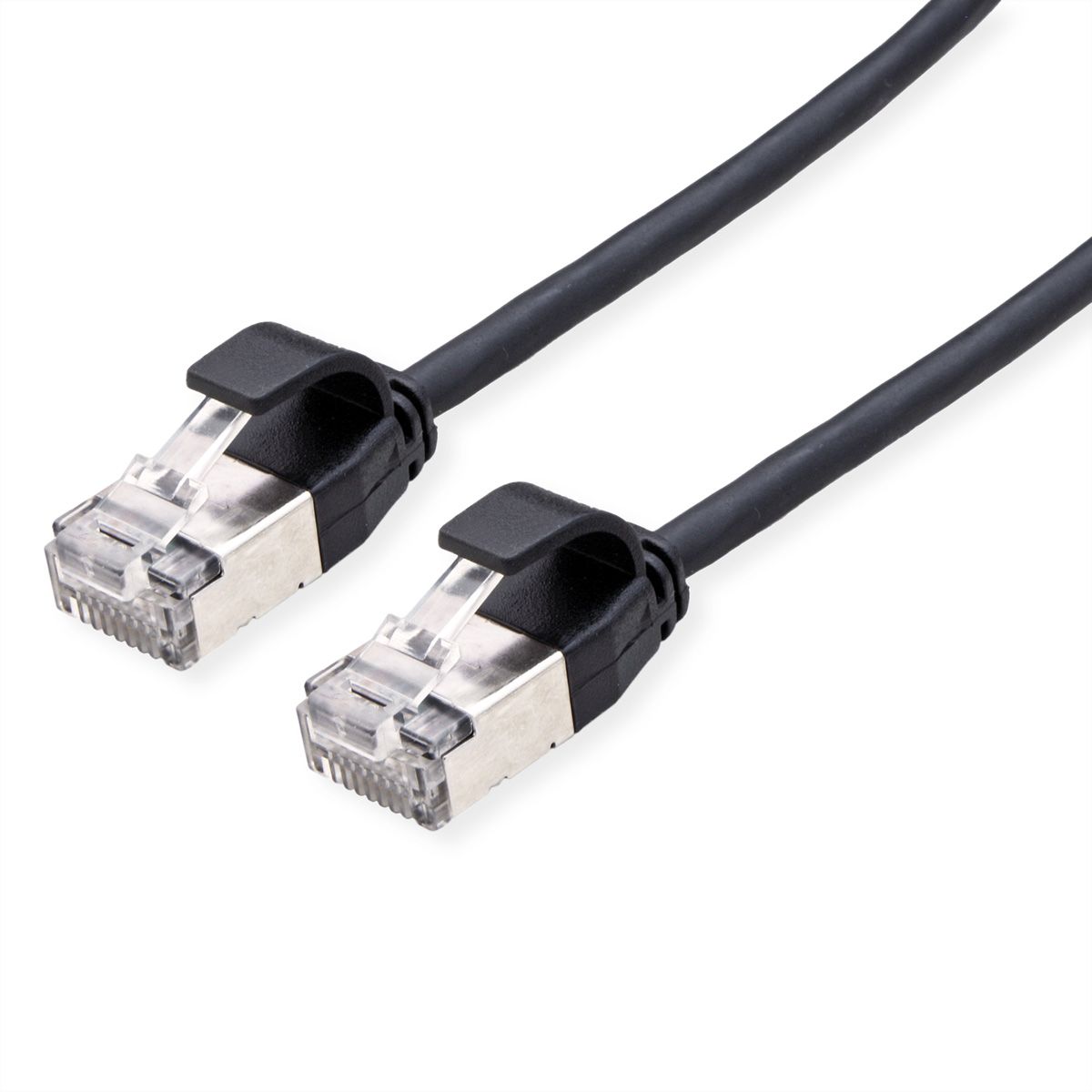 ROLINE U/FTP DataCenter Patchkabel Cat.6A (Class EA), LSOH, slim, schwarz, 2 m