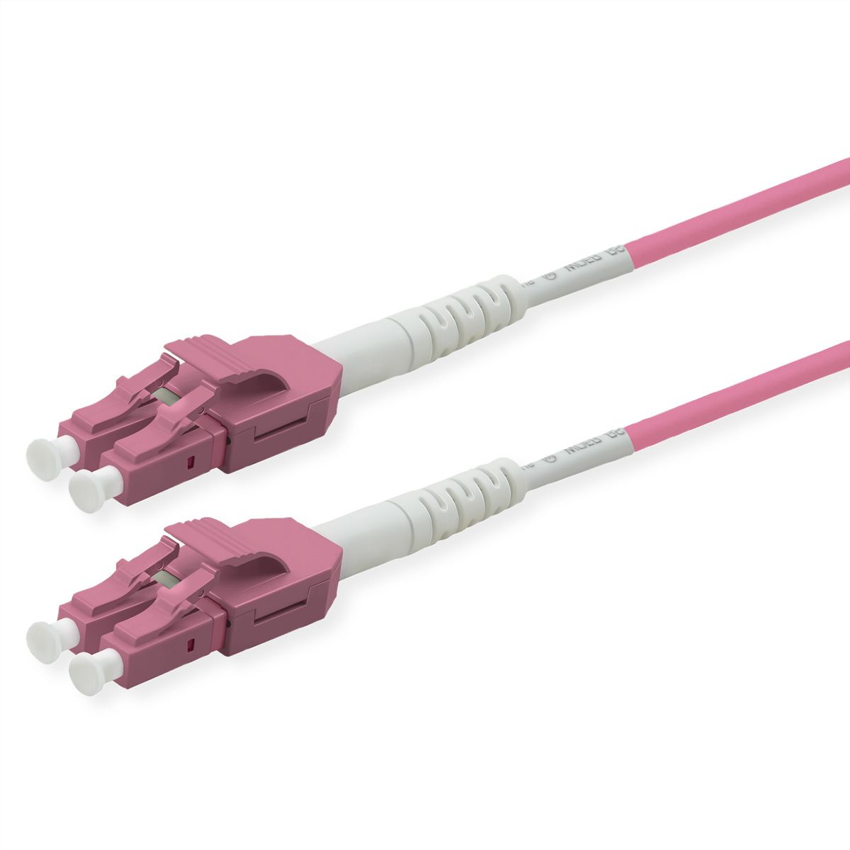 ROLINE LWL-Kabel duplex 50/125µm OM4, LC/LC, LSOH, UNIBOOT, violett, 1 m