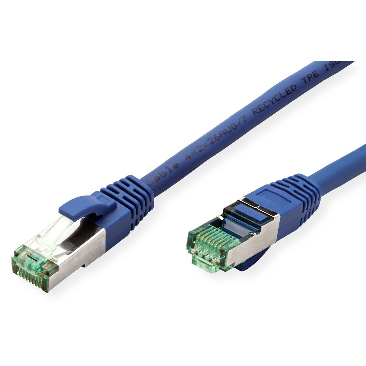 ROLINE RM Patchkabel Cat.6A S/FTP (PiMF), blau, 10 m