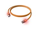 EasyLan DualBoot LED Patchkabel RJ45 S/FTP Kat.6A (Class EA), mit saCon Stecker, LSOH, orange, 10 m