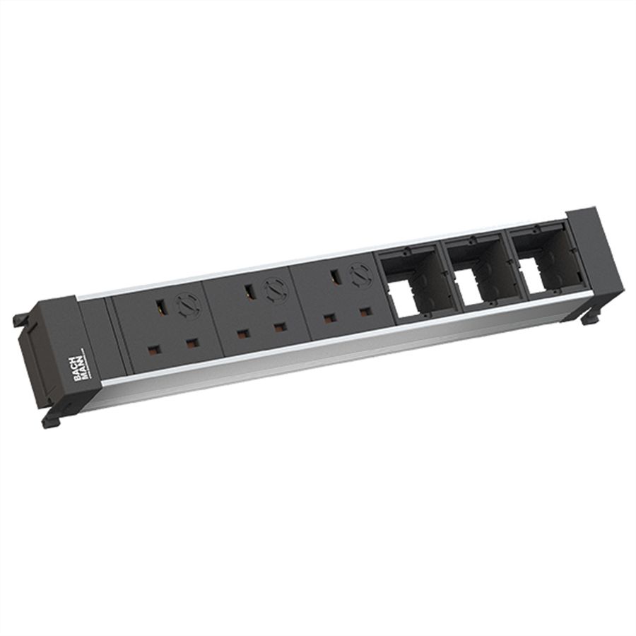 BACHMANN POWER FRAME 3xUK 90° 3,15A 3xCM, Strom 0,2m GST18 United Kingdom