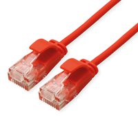 ROLINE UTP DataCenter Patchkabel Cat.6A (Class EA), LSOH, slim, rot, 2 m