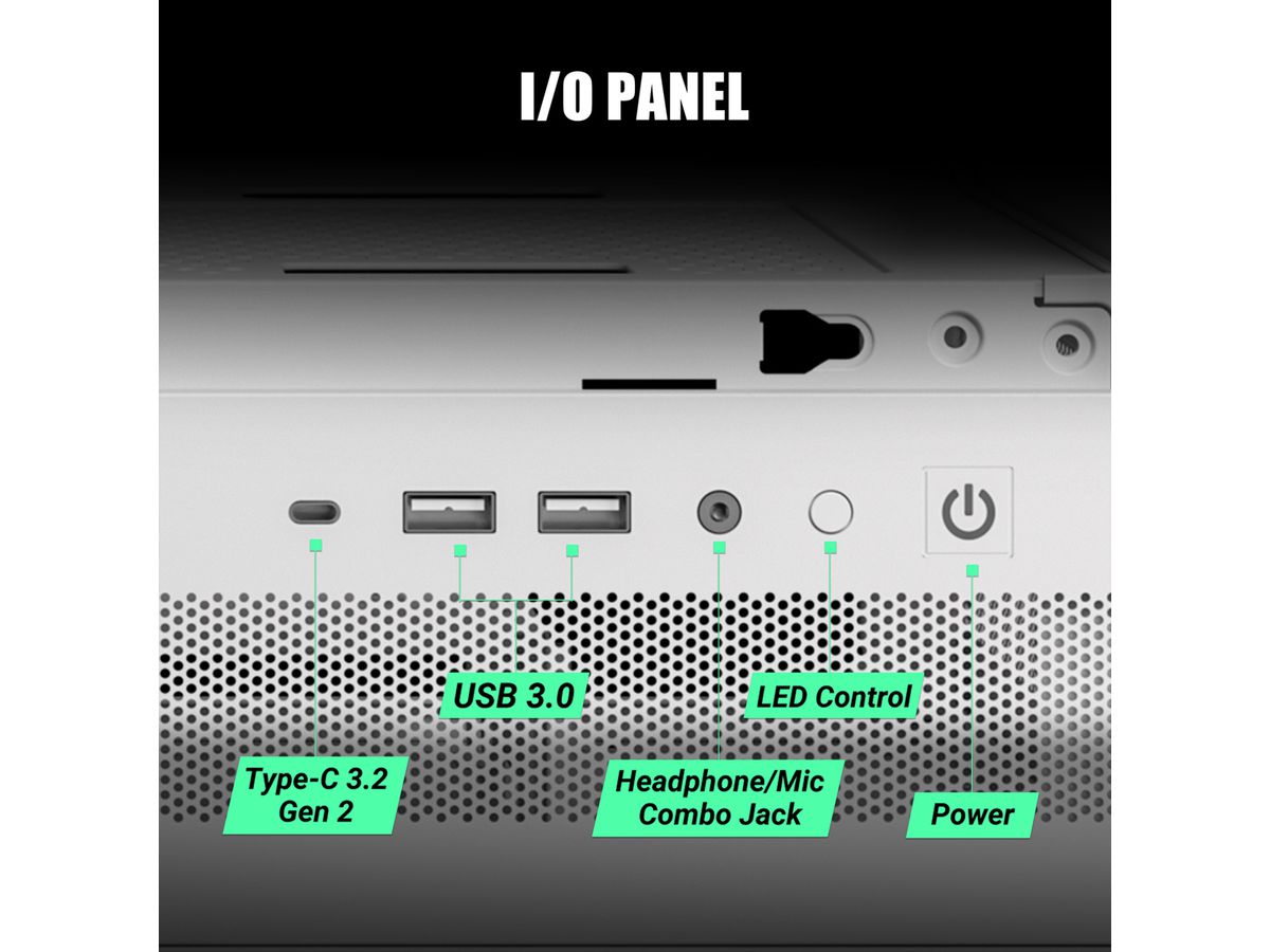 ANTEC CX500M ARGB PC Gehäuse Mini Tower Micro-ATX, schwarz