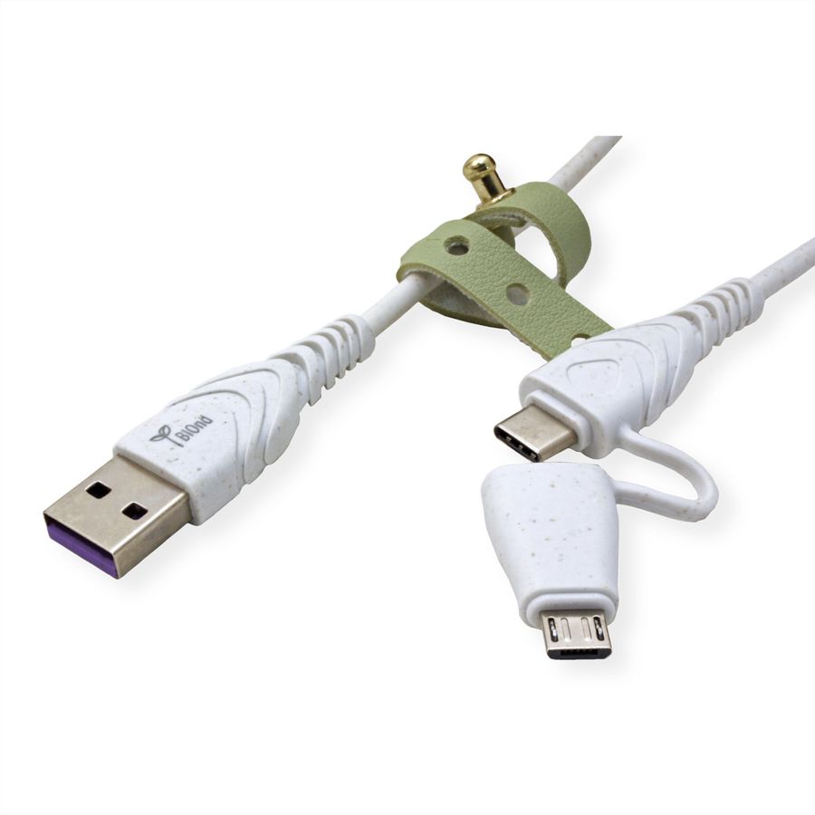 BIOnd BIO-12-TCM USB-C to Type-C+Micro 3A Cable, 1,2 m
