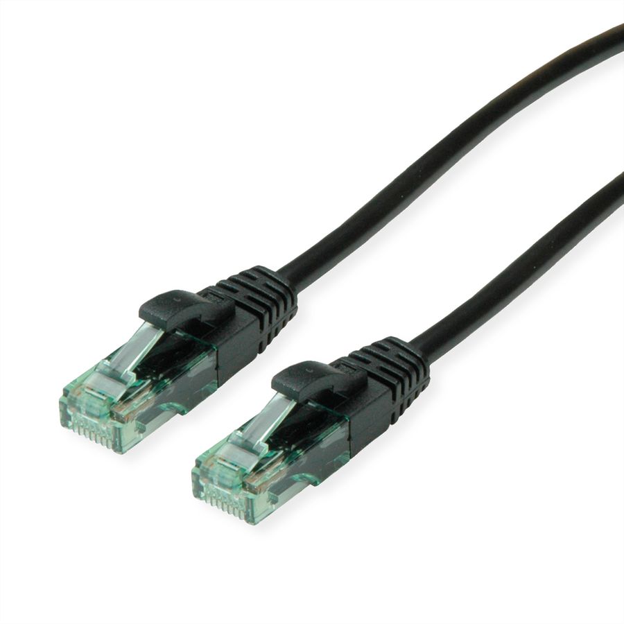 ROLINE RM Patchkabel Cat.6A UTP, schwarz, 5 m