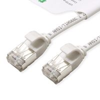 ROLINE GREEN U/FTP Patchkabel Cat.6A (Class EA), LSOH, slim, weiß, 0,5 m